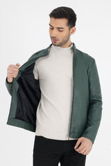 ALMAS LEATHER JACKET-GREEN