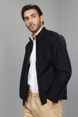 REFINED LAYERING JACKET-BLACK