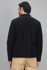 REFINED LAYERING JACKET-BLACK