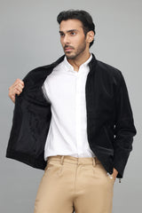 REFINED LAYERING JACKET-BLACK