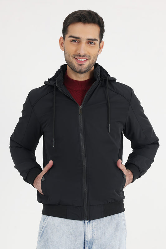 PUFFER JACKET-BLACK