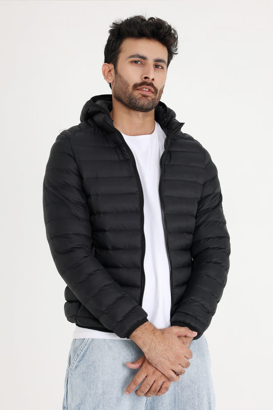 PUFFER JACKET-BLACK