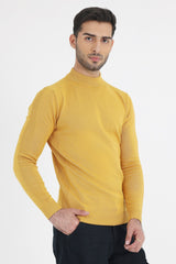 HIGH NECK SWEATER-YELLOW