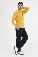 HIGH NECK SWEATER-YELLOW