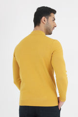 HIGH NECK SWEATER-YELLOW