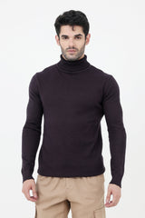 HIGH NECK SWEATER-PURPLE