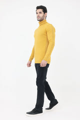 HIGH NECK SWEATER-YELLOW