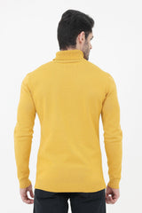 HIGH NECK SWEATER-YELLOW