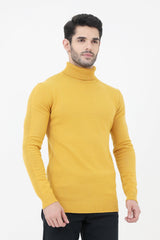 HIGH NECK SWEATER-YELLOW