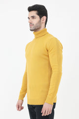 HIGH NECK SWEATER-YELLOW