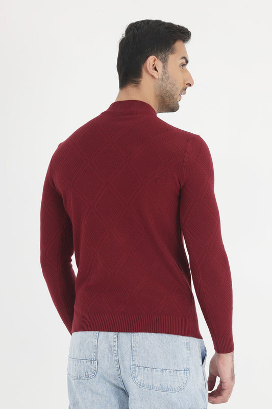 ALMAS SWEATER-MAROON