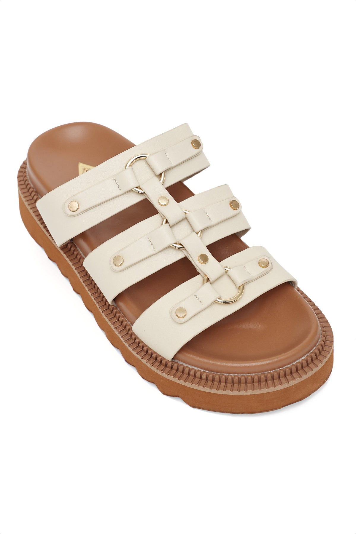 STRIDE LUXE GLADIATOR SANDAL-BEIGE