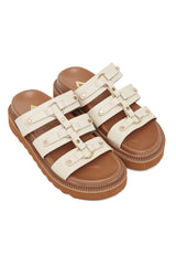 STRIDE LUXE GLADIATOR SANDAL-BEIGE