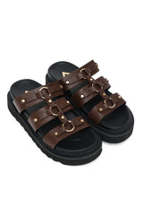 STRIDE LUXE GLADIATOR SANDAL-COFFEE