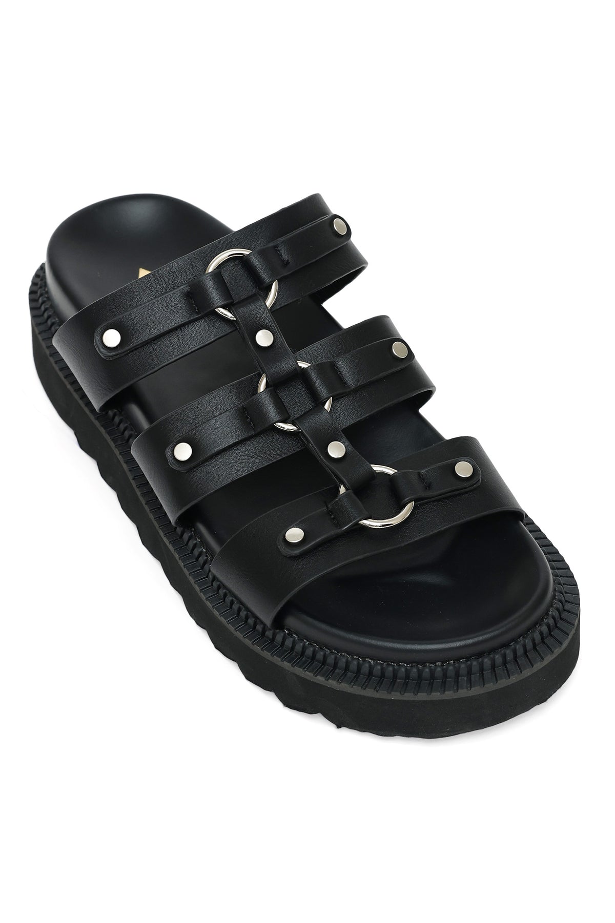 STRIDE LUXE GLADIATOR SANDAL-BLACK