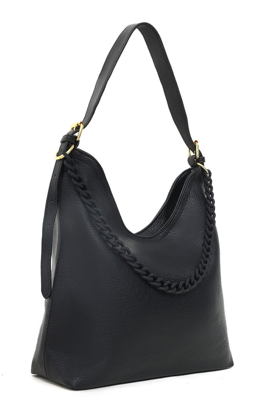 ELEGANT CHAIN STRAP BAG-BLACK