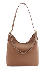 ELEGANT CHAIN STRAP BAG-CARAMEL