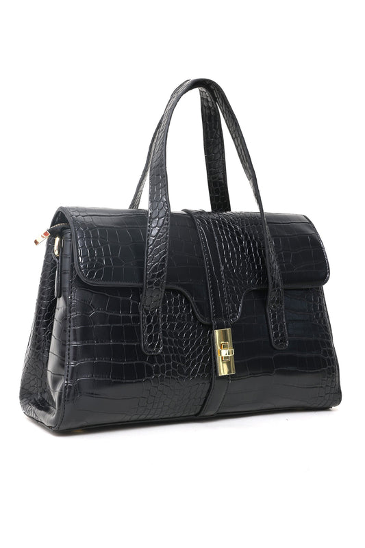 MIDNIGHT ELEGANCE SATCHEL-BLACK