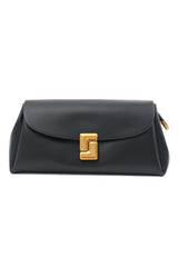 CHAIN ACCENT SHOULDER BAG-BLACK