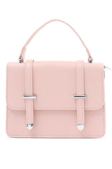 STRUCTURED SATCHEL BAG-PINK