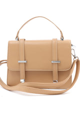 STRUCTURED SATCHEL BAG-KHAKI