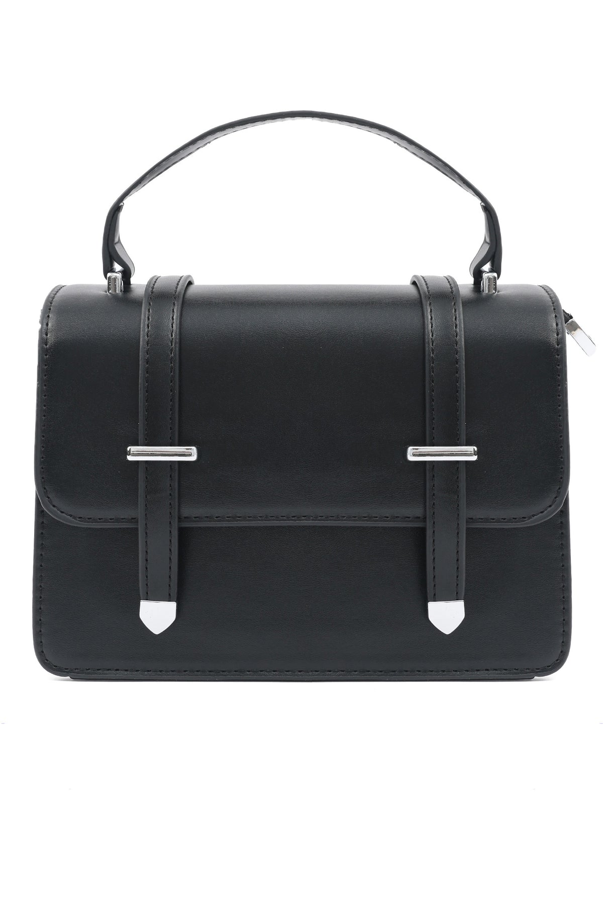 STRUCTURED SATCHEL BAG-BLACK