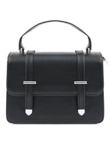 STRUCTURED SATCHEL BAG-BLACK