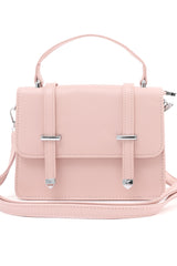 STRUCTURED SATCHEL BAG-PINK