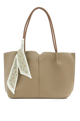 DUAL-TONE TOTE BAG-KHAKI