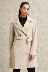 BELTED TRENCH COAT-BEIGE