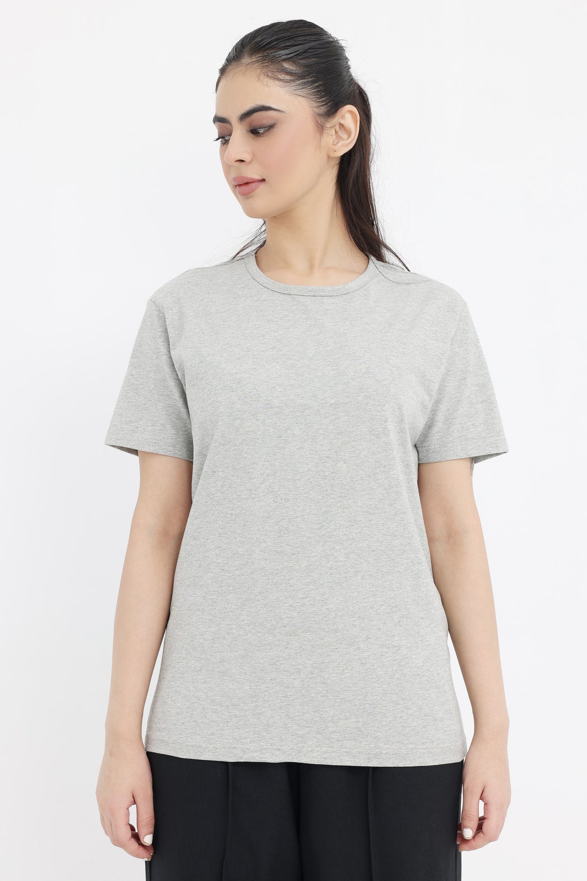 CLASSIC FIT ESSENTIAL TEE-LIGHT-GREY