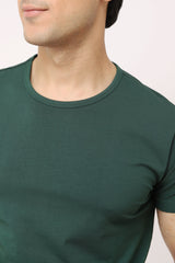 PREMIUM COTTON CREW NECK TEE-DARK-GREEN