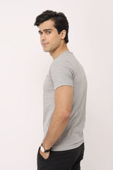 PREMIUM COTTON CREW NECK TEE-LIGHT-GREY