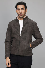 SHERPA-LINED LUXE JACKET-COFFEE