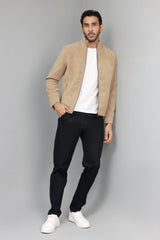 SHERPA-LINED LUXE JACKET-KHAKI