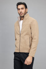 SHERPA-LINED LUXE JACKET-KHAKI