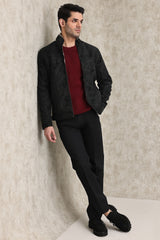 SHERPA-LINED LUXE JACKET-BLACK