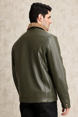 COZY SHEARLING JACKET-GREEN