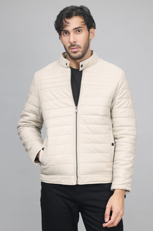 URBAN QUILTED JACKET-WHITE