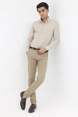 TIMELESS STRIPE SHIRT-BEIGE-WHT