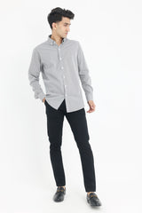 PINSTRIPE ESSENTIAL SHIRT-BLK-WHT