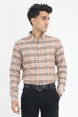 CLASSIC PLAID BUTTON-DOWN-KHAKI-CHK