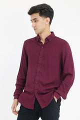 TEXTURED RELAXED FIT SHIRT-PURPLE