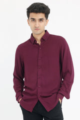 TEXTURED RELAXED FIT SHIRT-PURPLE