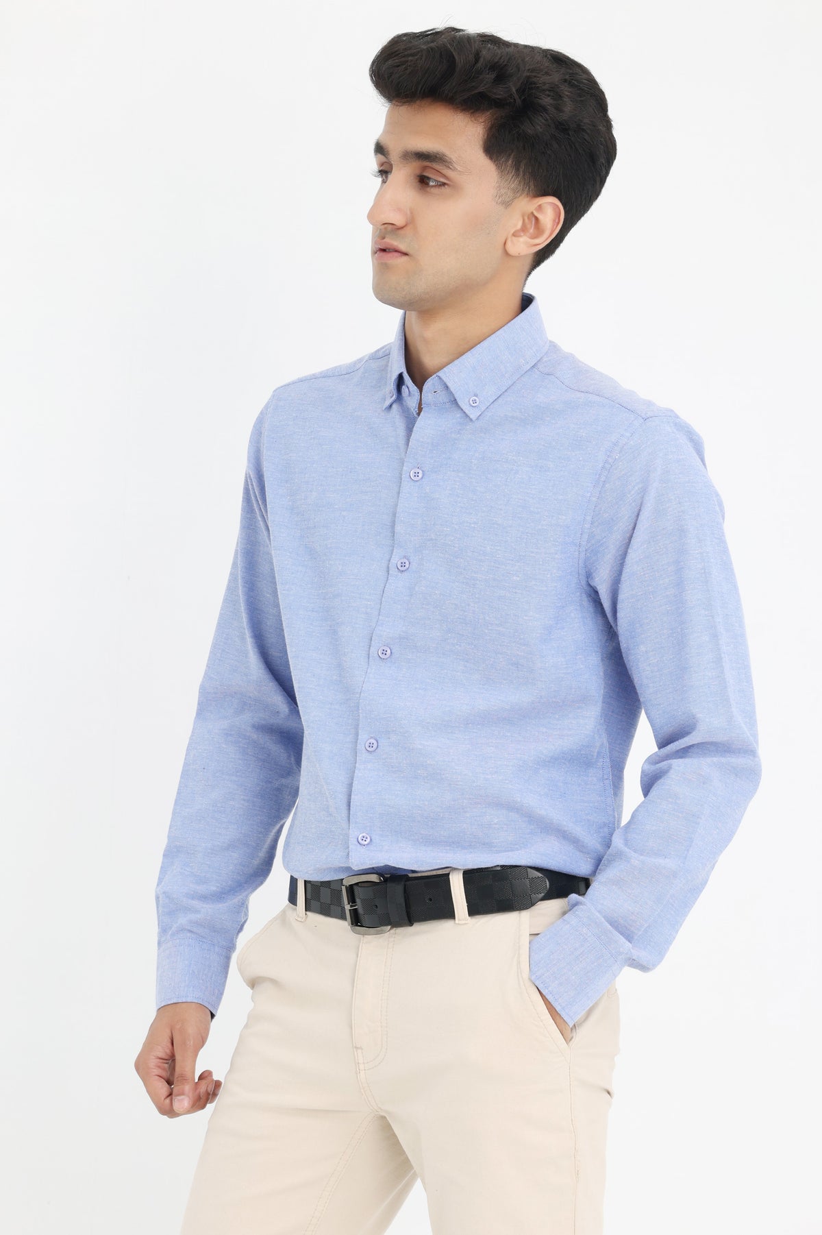 CLASSIC COTTON BUTTON-DOWN-BLUE