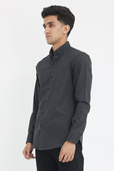 URBAN CLASSIC-FIT SHIRT-CHARCOAL-WOOL