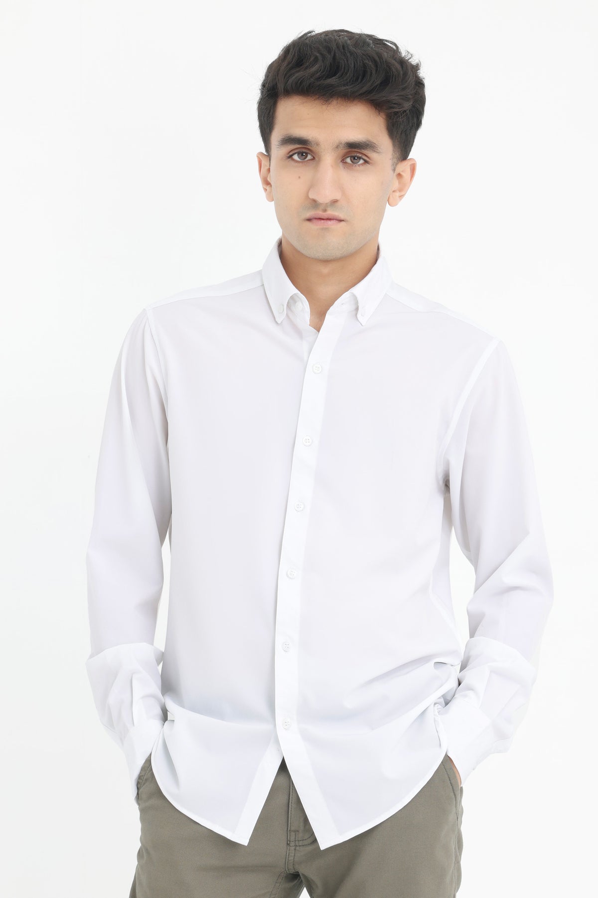 CLASSIC STRETCH SHIRT-WHITE