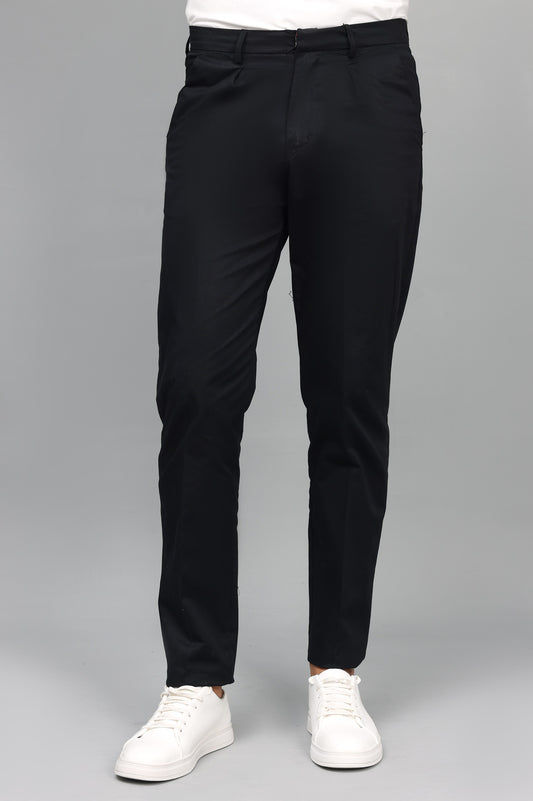 HIGH-RISE STRAIGHT-LEG TAILORED PANT-BLACK