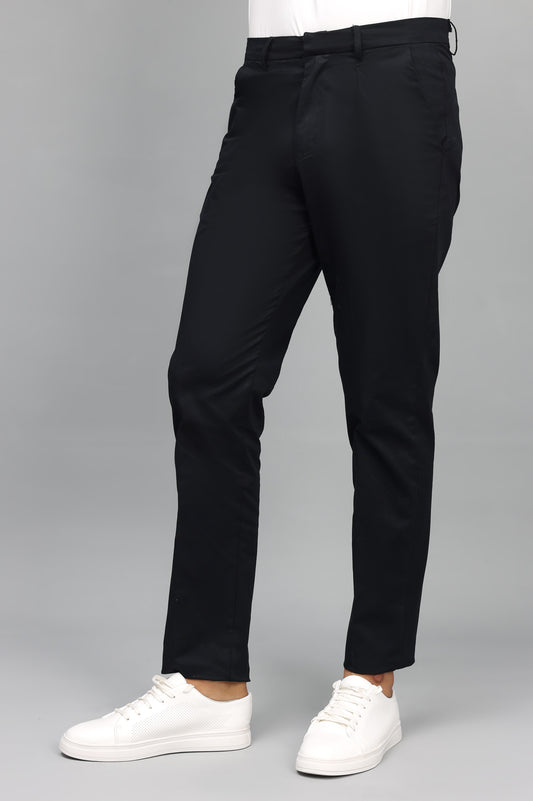 HIGH-RISE STRAIGHT-LEG TAILORED PANT-BLACK