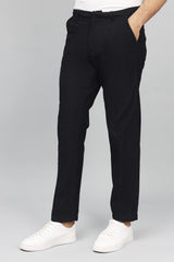 TAILORED CORDUROY PANTS-BLACK